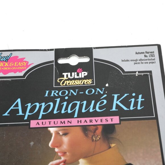 Vintage Tulip Treasures Iron On Patches Lame Strawberry Autumn Harvest 90s Leaf - Picture 9 of 10